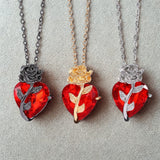 American Gothic Love Rose Necklace
