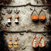 Halloween Pumpkin Ghost Earrings