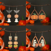 Halloween Pumpkin Ghost Earrings