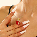 American Gothic Love Rose Necklace