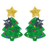 Christmas Tree Acrylic Earrings