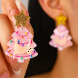 Christmas Tree Acrylic Earrings