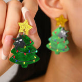 Christmas Tree Acrylic Earrings
