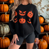 Long Sleeve Halloween Pumpkin Sweater