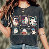Short Sleeve Halloween Characters Printed T Shirt