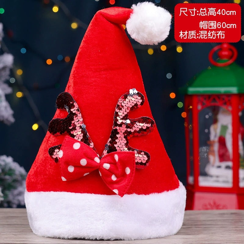 Ribbon Rudolph's Horns Christmas Hat