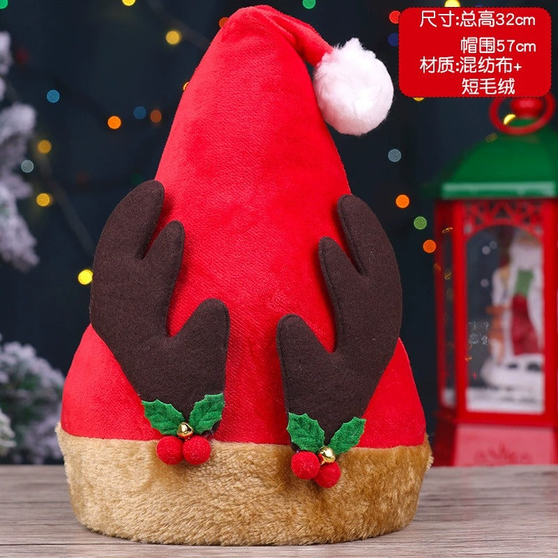 Ribbon Rudolph's Horns Christmas Hat