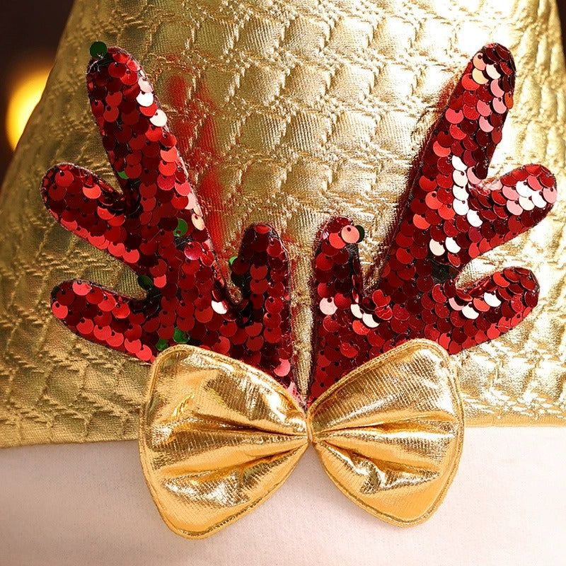 Ribbon Rudolph's Horns Christmas Hat