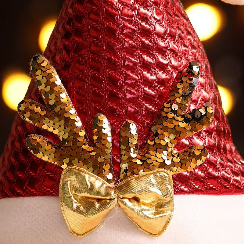 Ribbon Rudolph's Horns Christmas Hat